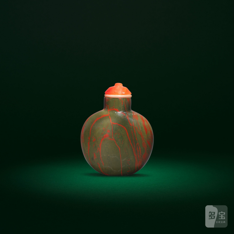 十八/十九世紀 素面碧石鼻煙壺 | A SMALL JASPER SNUFF BOTTLE - 图4